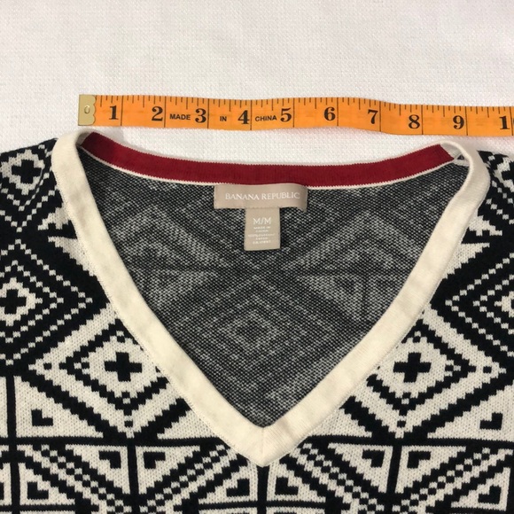 BANANA REPUBLIC geometric cotton sweater - Picture 6 of 10